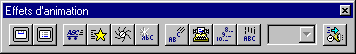 Barre d'effets d'animation