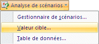 Excel 2007 : Valeur cible