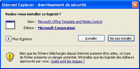Office 2007 - Office Online - Installer ActiveX