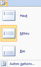 Powerpoint 2007 : Acceuil - Alignement