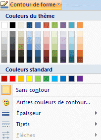 Powerpoint 2007 : Contour de forme
