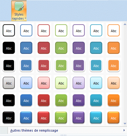 Powerpoint 2007 : Acceuil -Styles rapides