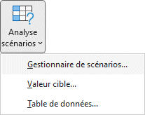 Excel - bouton Analyse de scénarios