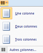 Powerpoint 2007 : Acceuil -Colonne
