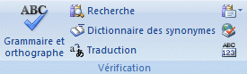 Word 2007:Révision-Vérification